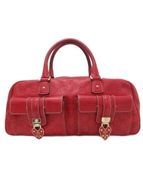 Gucci Guccissima GG Logo Mini Boston Bag Cadena Motif Leather